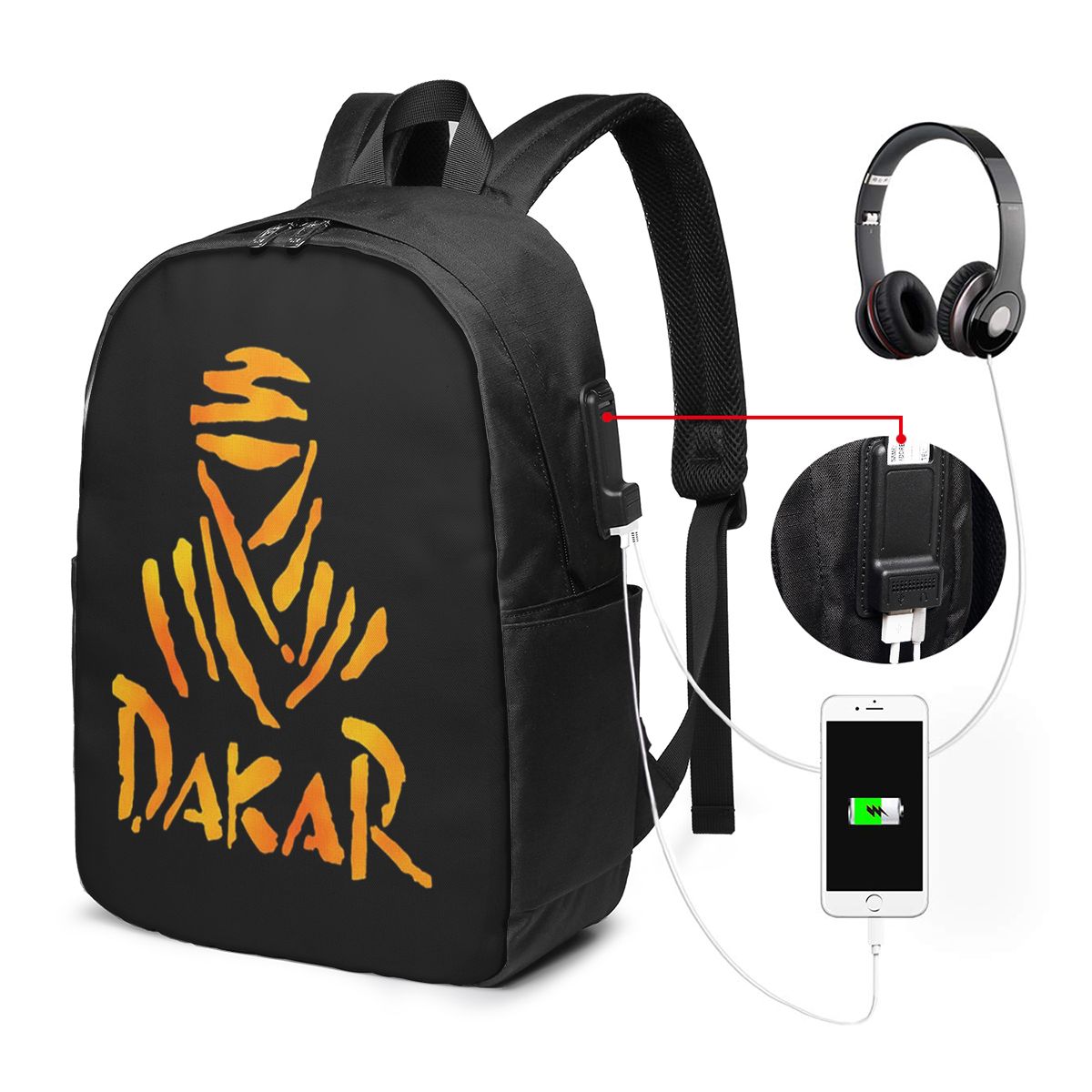 Travel Bags - Dakar Rally Motorcycle Backpack Travel Notebook