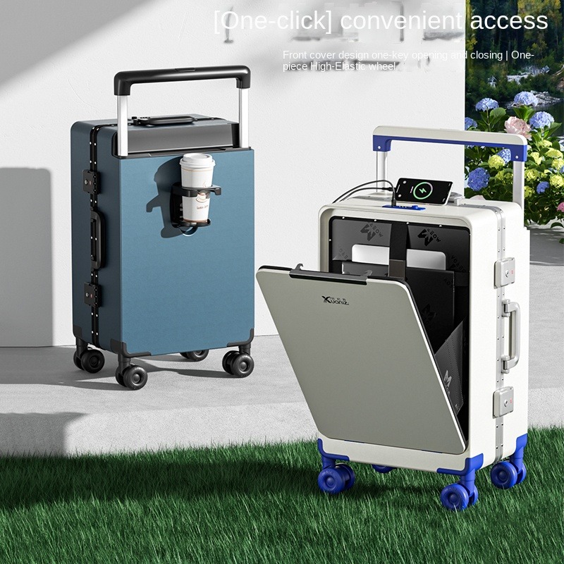Front-opening Luggage Wide Han - Aluminum Frame Carry On Luggage 评论和价格