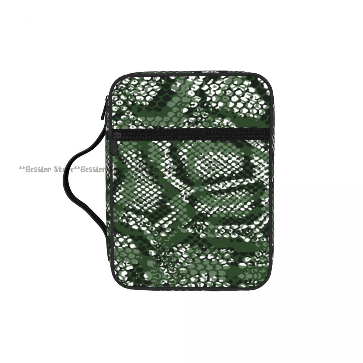 Green Snake Skin Pattern Bible - Handbags 评论和价格