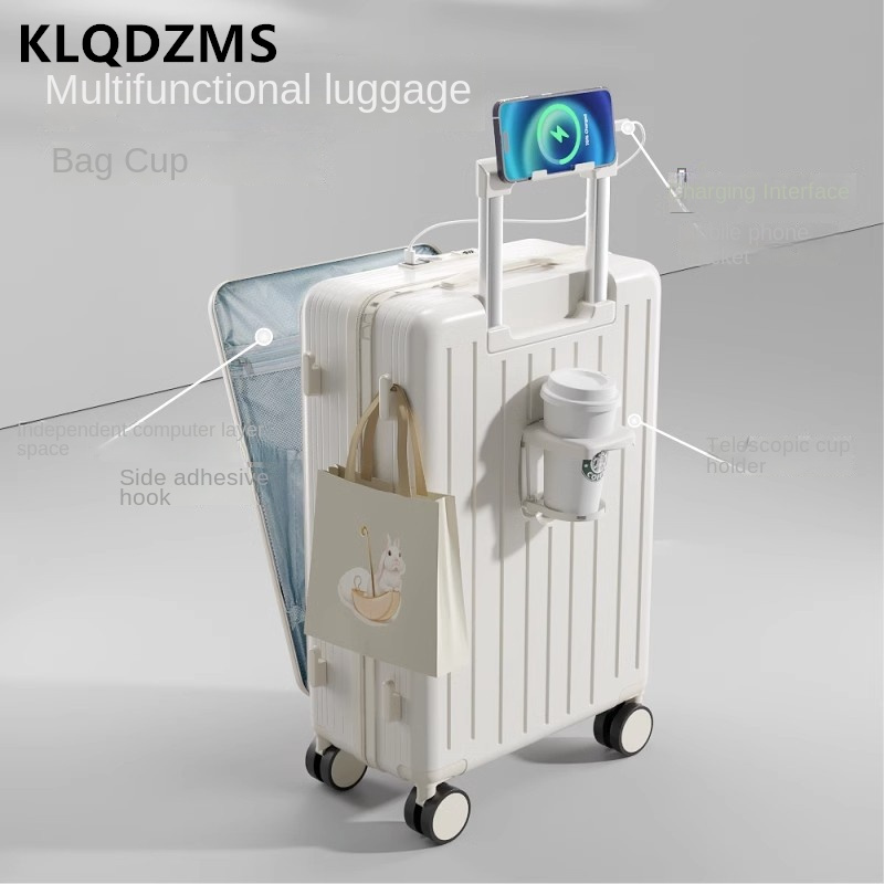 KLQDZMS High Quality Suitcase  - Front Opening Laptop Luggage 24 Inch 评论和价格