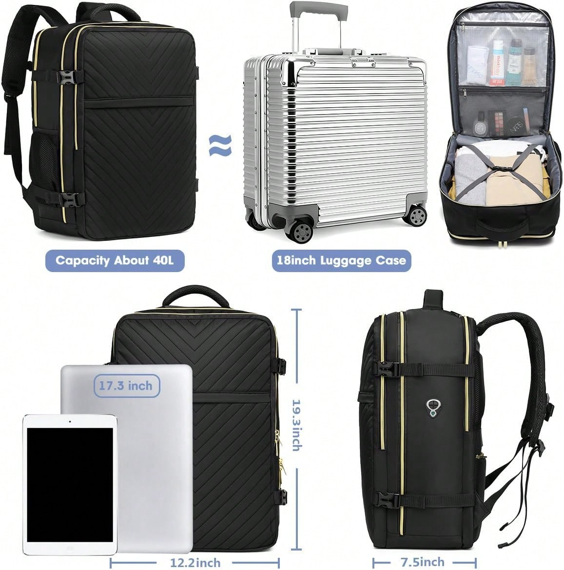 Large Carry On Travel Backpack - Luggage 评论和价格