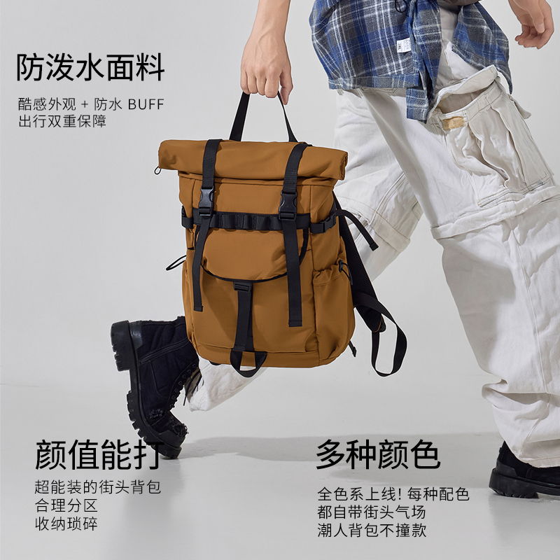 New Men's Roll Mouth Expandabl - Foldable Rolling Luggage Bag 评论和价格