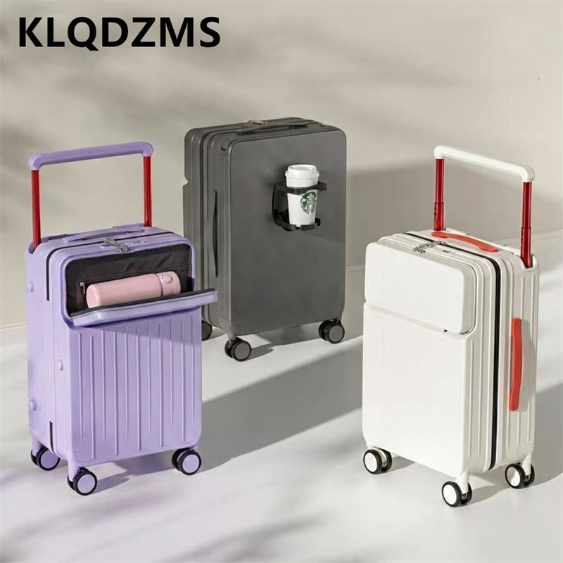 KLQDZMS Front Opening Suitcase - Front Opening Laptop Luggage 24 Inch 评论和价格