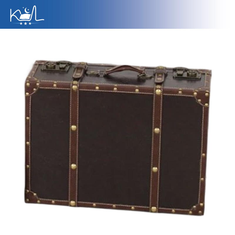 Vintage Brown Decorative Suitc - Retro Vintage Trunk Suitcase 评论和价格