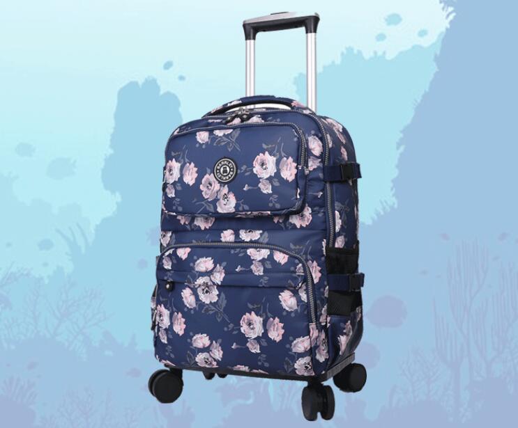 Women Travel Trolley Suitcase  - Foldable Rolling Luggage Bag 评论和价格