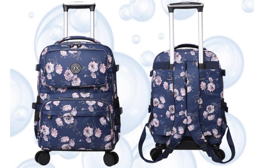 Women Travel Trolley Suitcase  - Foldable Rolling Luggage Bag 评论和价格