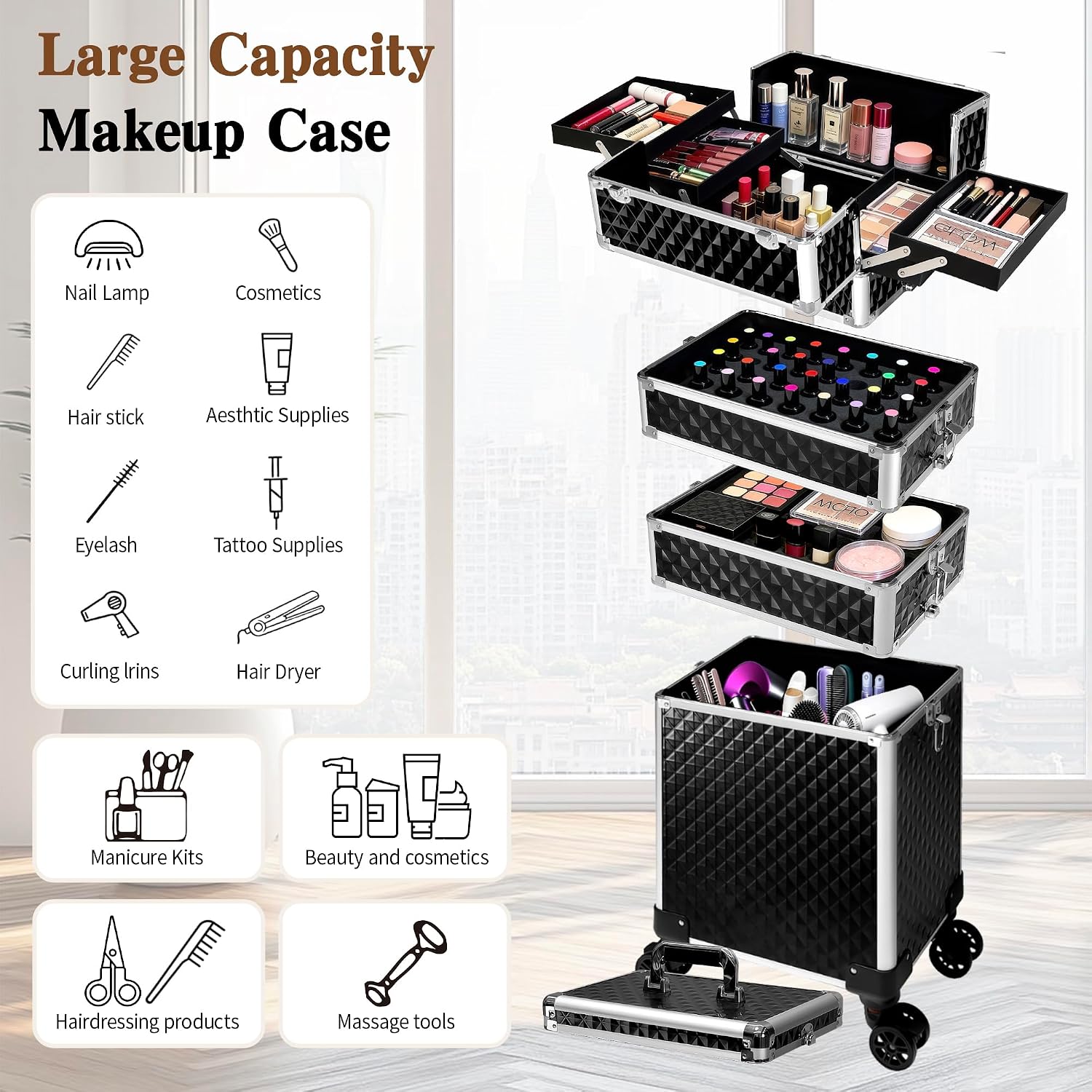 Rolling Makeup Train Case, Cos - Luggage 评论和价格