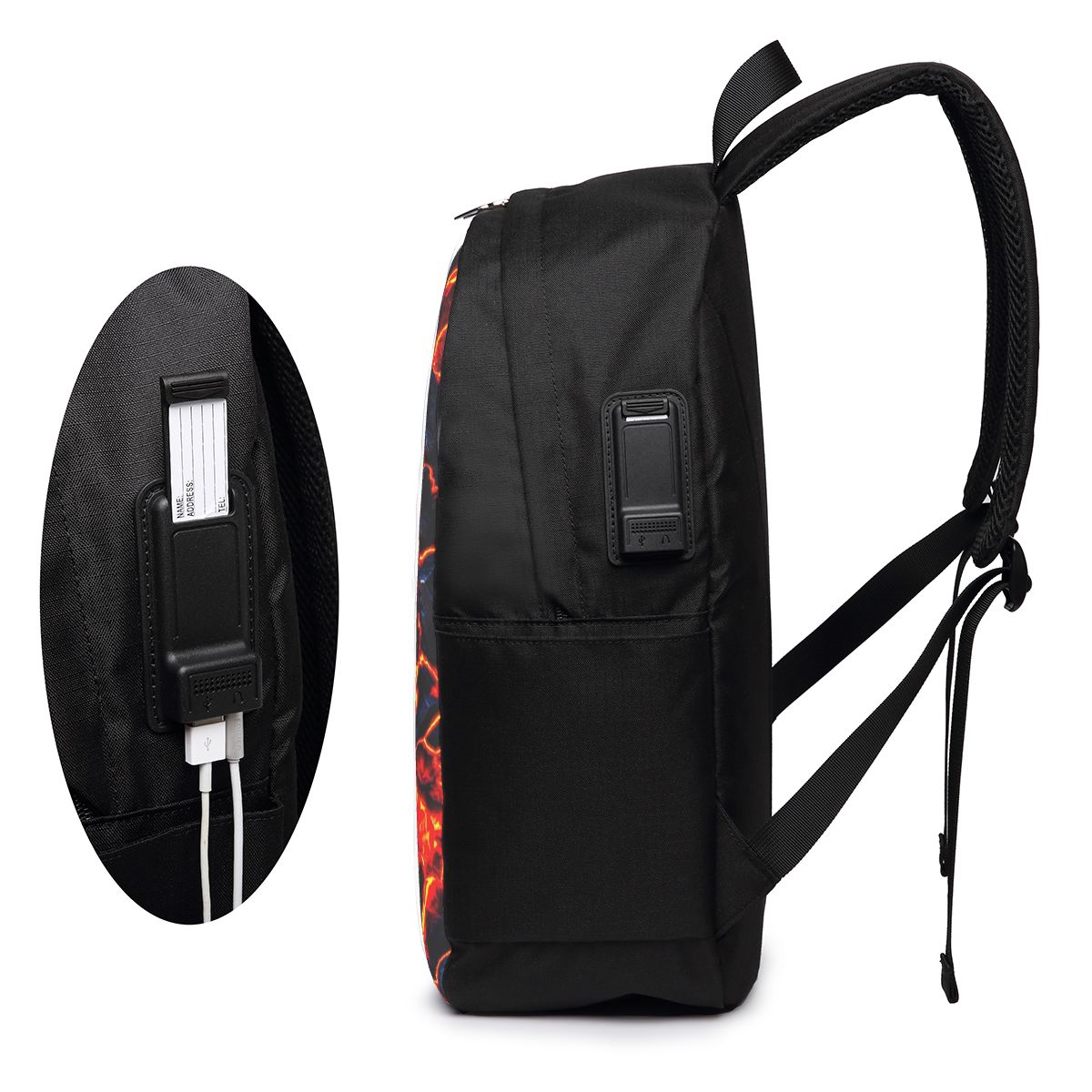 Magma Volcano Lava Fire Backpa - Travel Bags 评论和价格