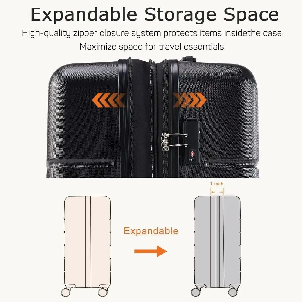 3-Piece Hard Shell Spinner Lug - Expandable Hard Shell Luggage Set 评论和价格