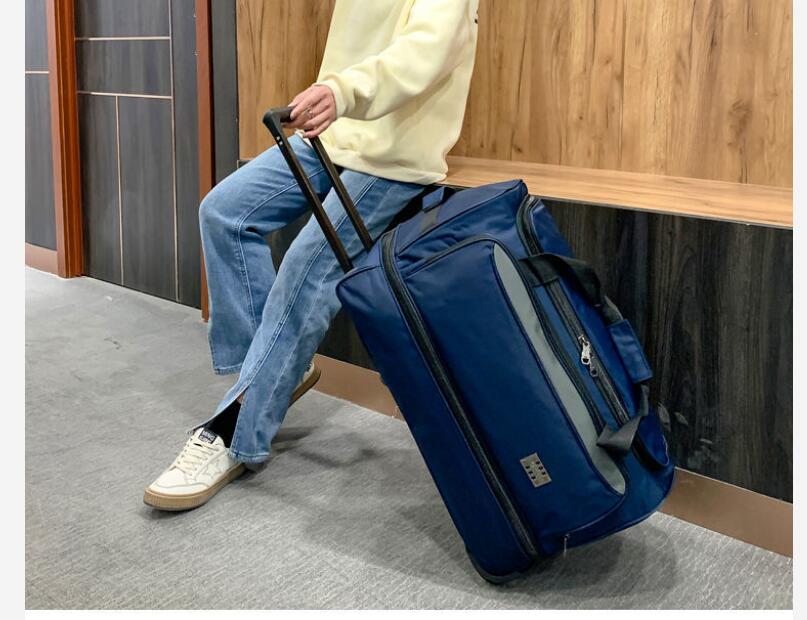 22 inch Men carry on hand Lugg - Foldable Rolling Luggage Bag 评论和价格