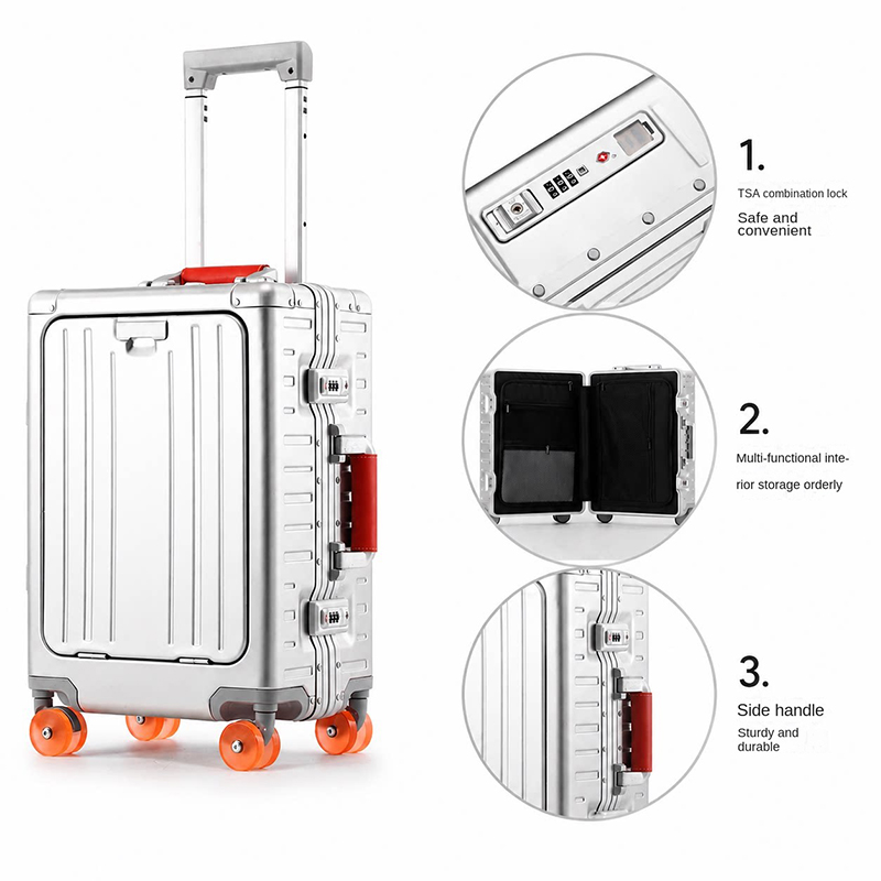 All-Aluminum Magnesium Alloy S - Front Opening Laptop Luggage 24 Inch 评论和价格