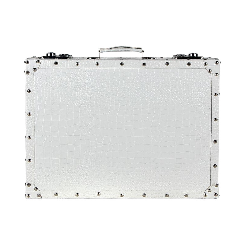Crocodile Leather Pattern Trav - Retro Vintage Trunk Suitcase 评论和价格