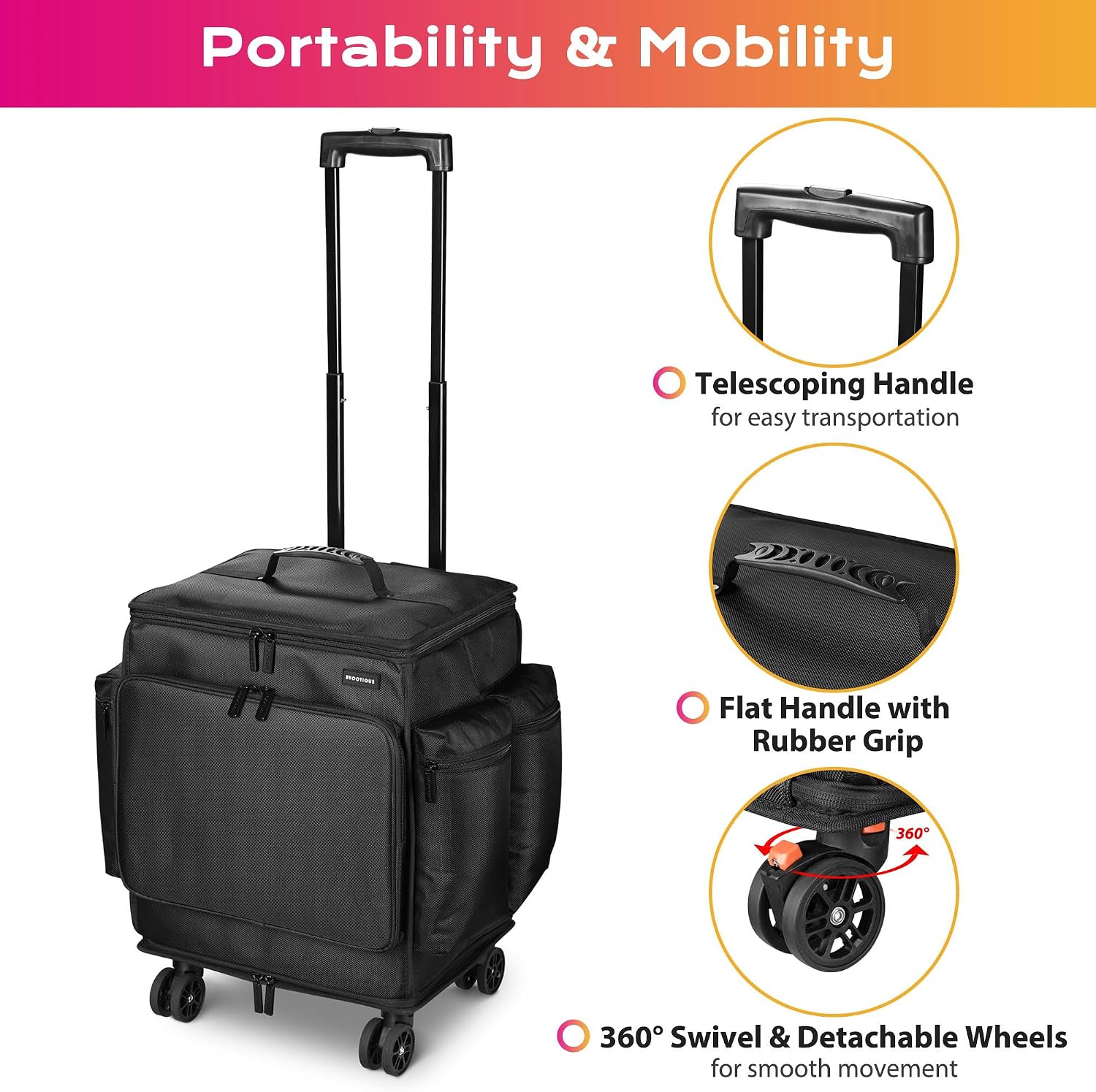 Soft Sided Rolling Makeup Trai - Backpacks 评论和价格