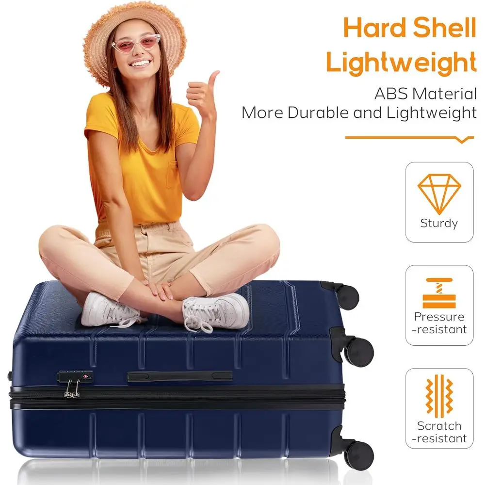 3-Piece Hardshell Expandable L - Expandable Hard Shell Luggage Set 评论和价格