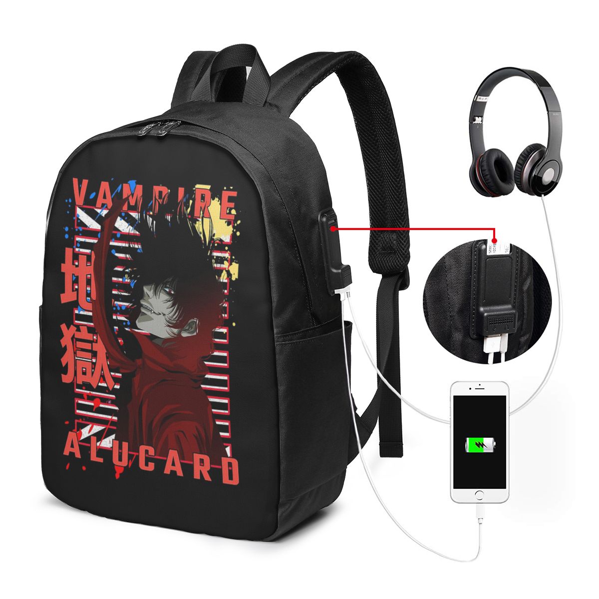 Alucard Hellsing Manga Backpac - Travel Bags 评论和价格