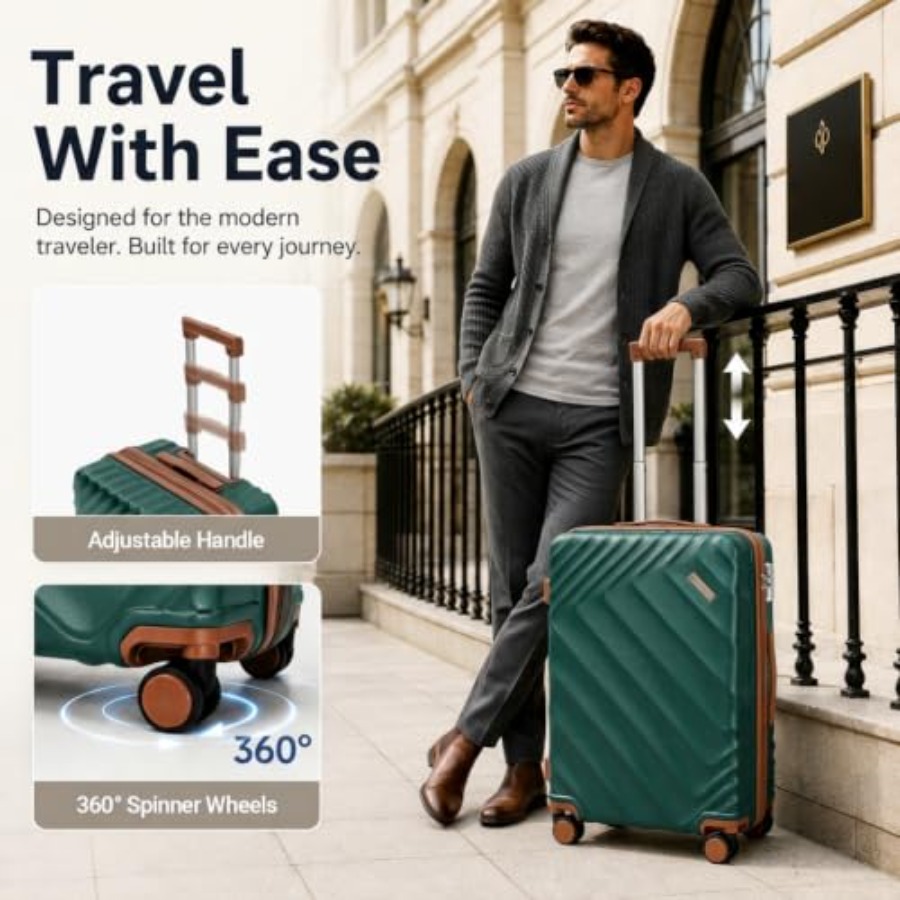 5-Piece Hard Shell Expandable  - Expandable Hard Shell Luggage Set 评论和价格