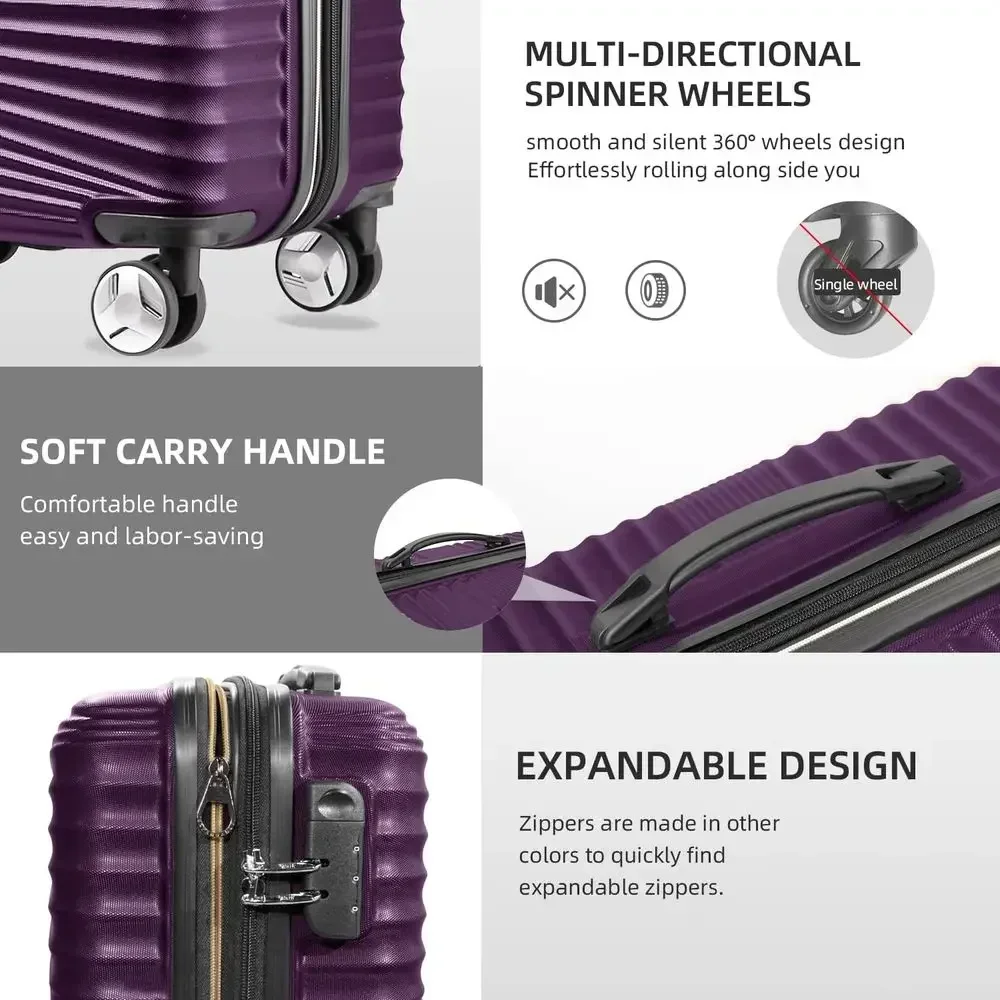 5-Piece Hard Shell Expandable  - Expandable Hard Shell Luggage Set 评论和价格