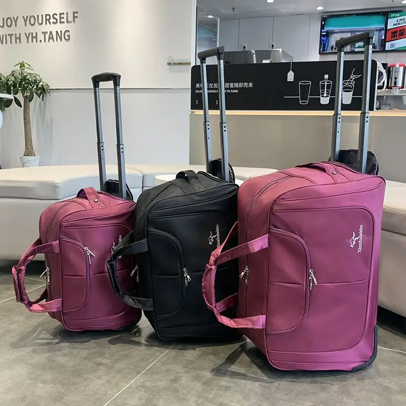 Large Capacity Trolley Bag Men - Foldable Rolling Luggage Bag 评论和价格