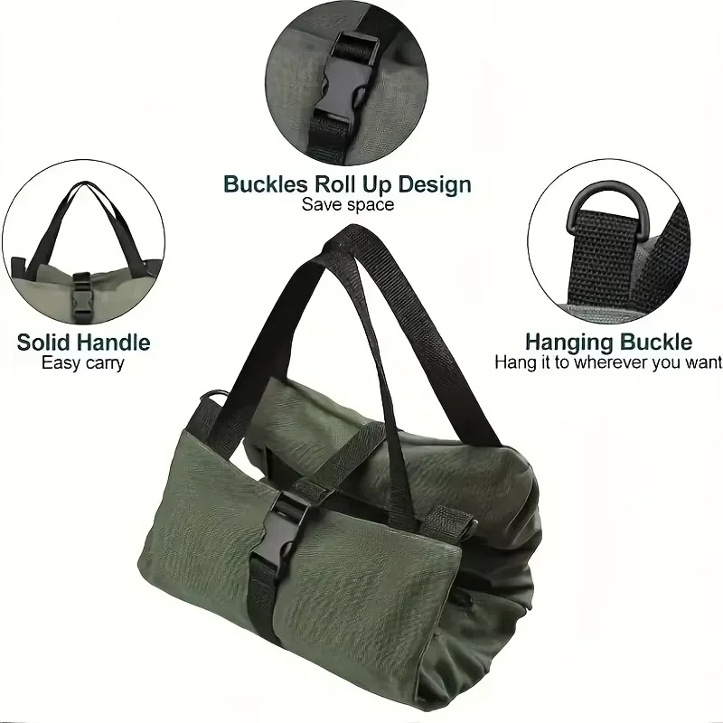 1pc Multi-Purpose Canvas Roll  - Foldable Rolling Luggage Bag 评论和价格