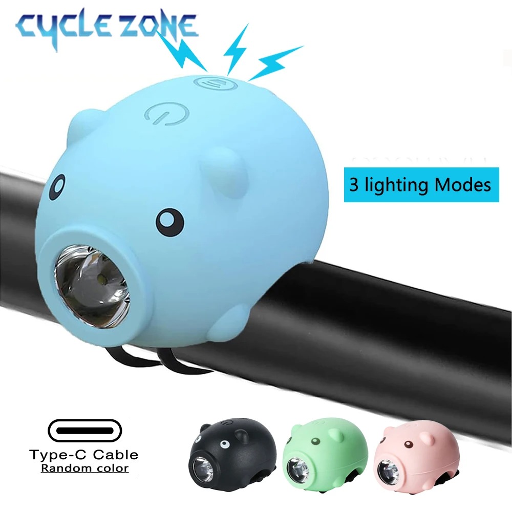Cute Pig Bicycle Front Light w - Kids Ride On Suitcase Scooter 评论和价格
