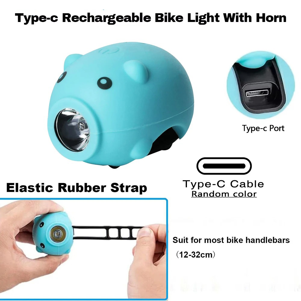 Cute Pig Bicycle Front Light w - Kids Ride On Suitcase Scooter 评论和价格