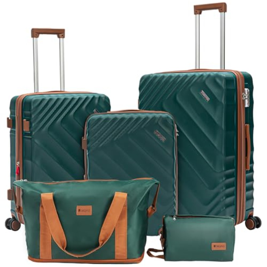 5-Piece Hard Shell Expandable  - Expandable Hard Shell Luggage Set 评论和价格