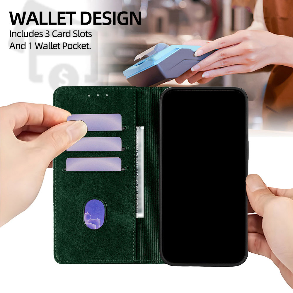 Magnetic Leather Floral patter - Wallets 评论和价格