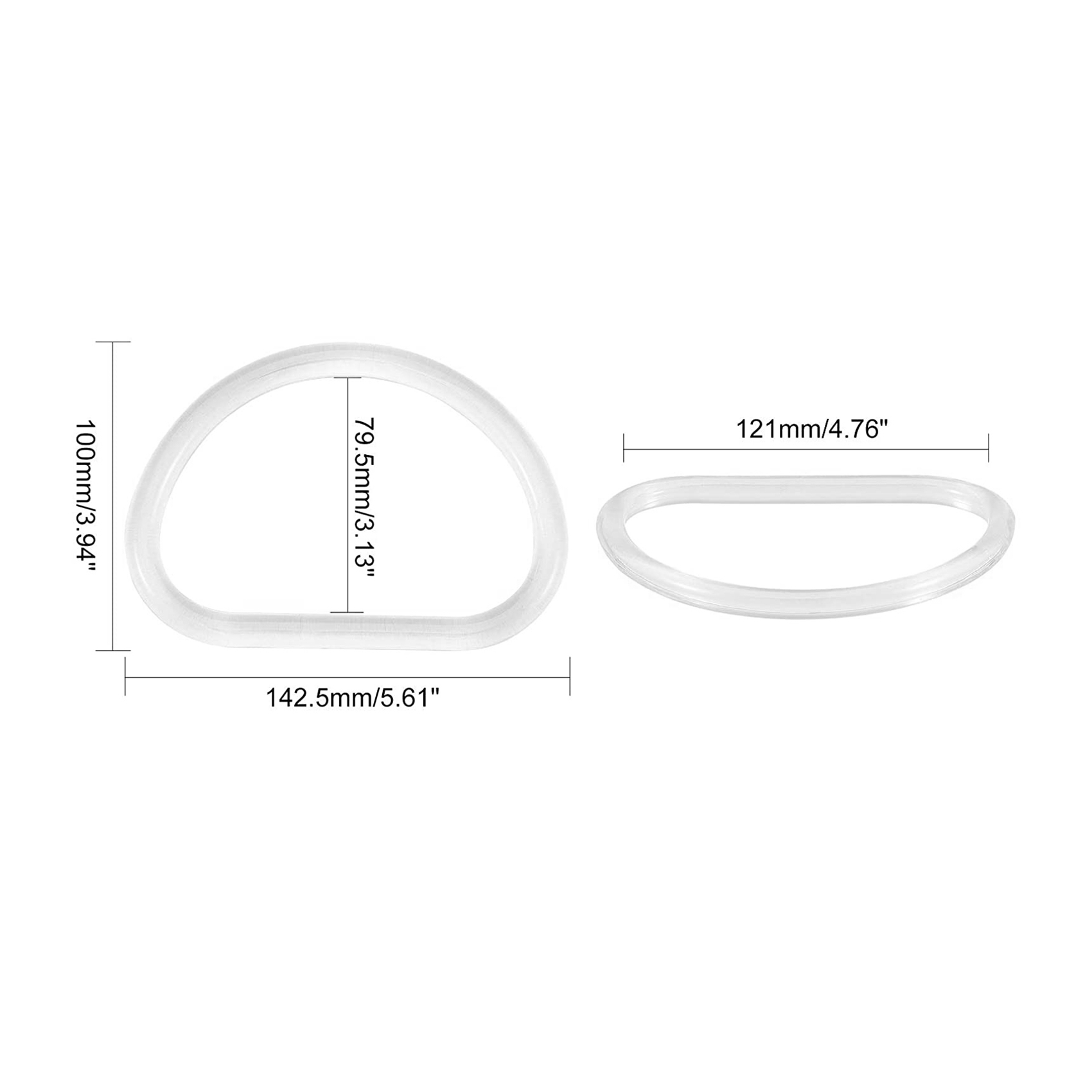 ABQR 10Pcs Transparent Bag Han - Handbags 评论和价格