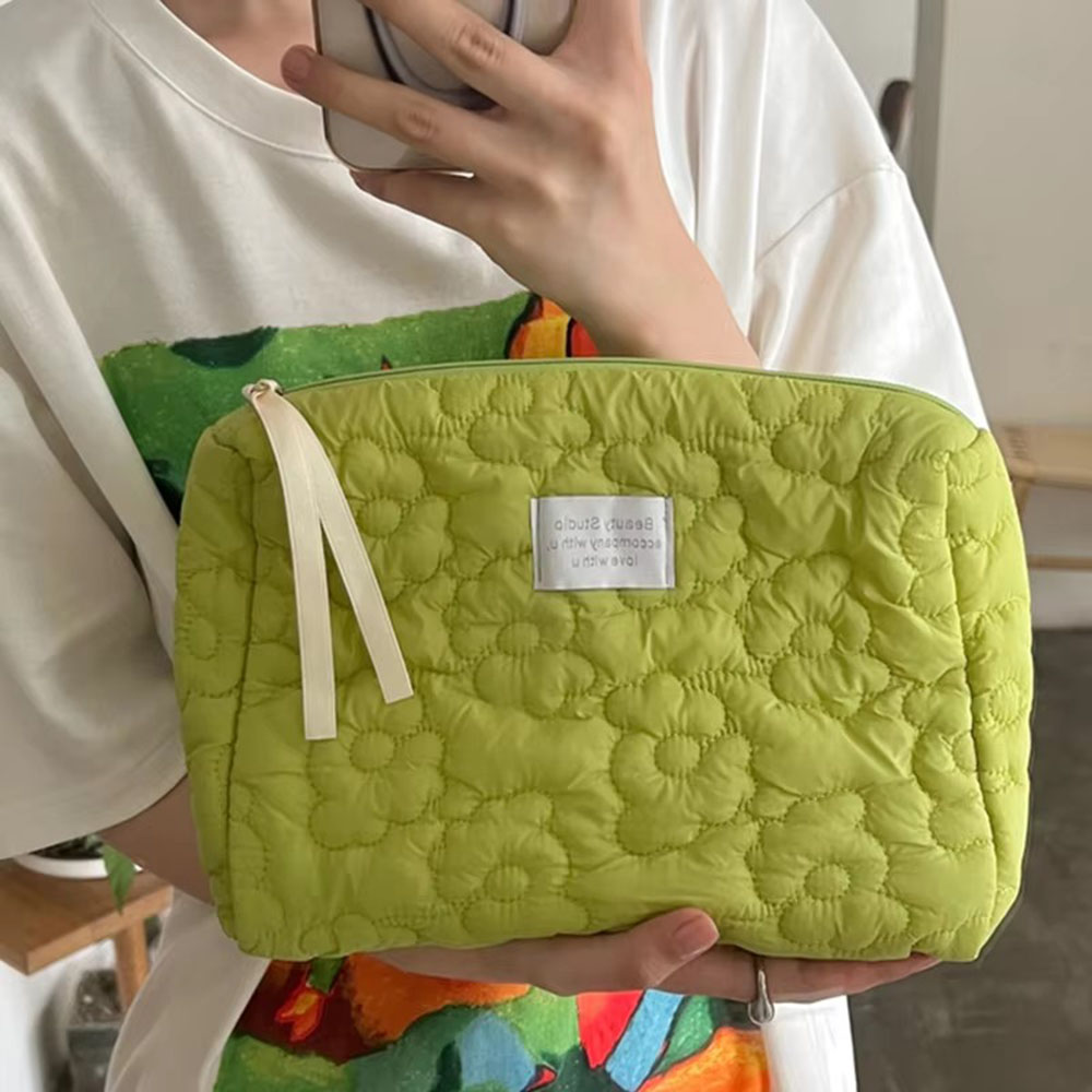 New Flower Pattern Women Makeu - Cosmetic Bags 评论和价格