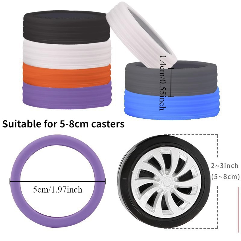 8Pcs Silent Luggage Wheel Rubb - Silent Replacement Luggage Wheels 评论和价格