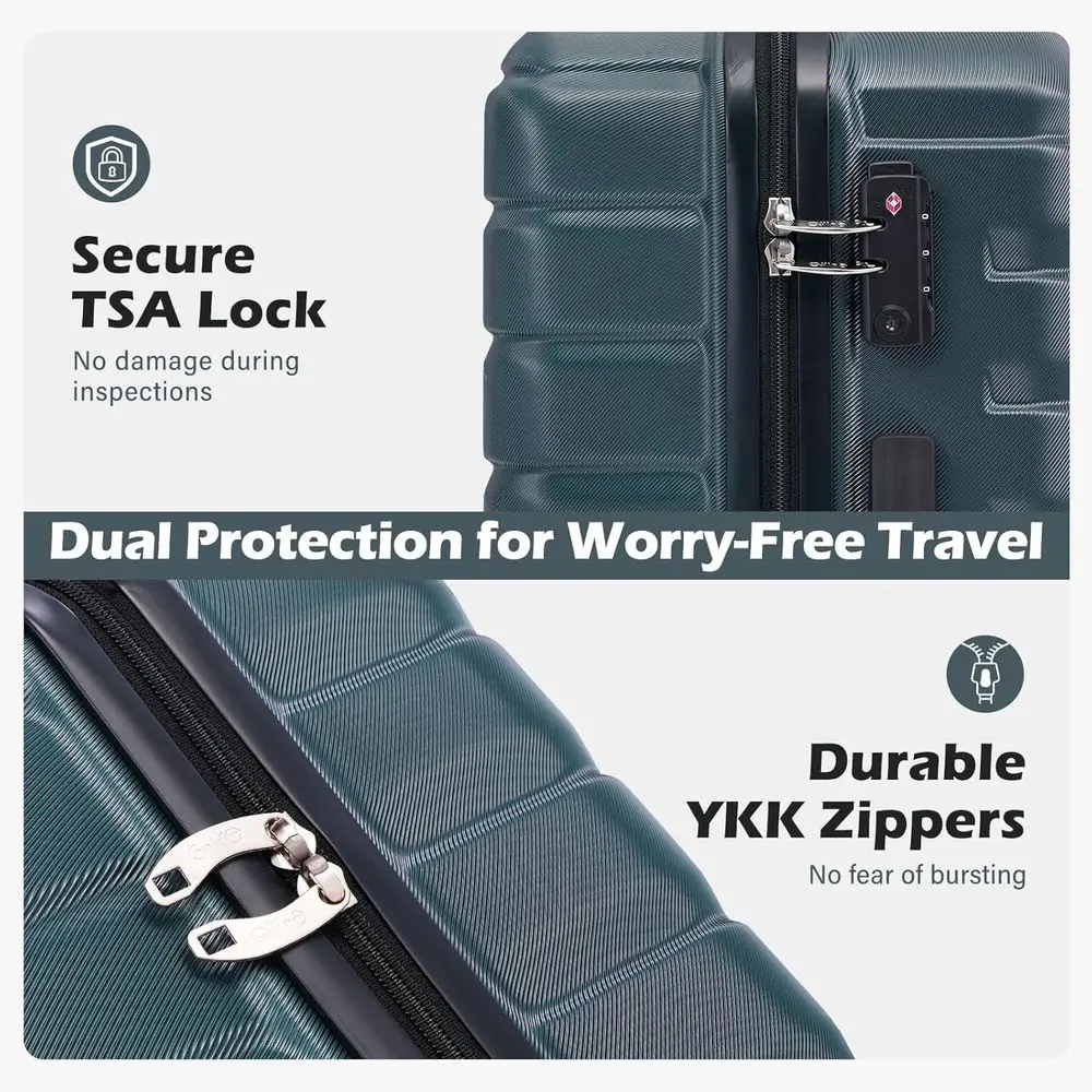 3-Piece Hard Shell Spinner Sui - Expandable Hard Shell Luggage Set 评论和价格