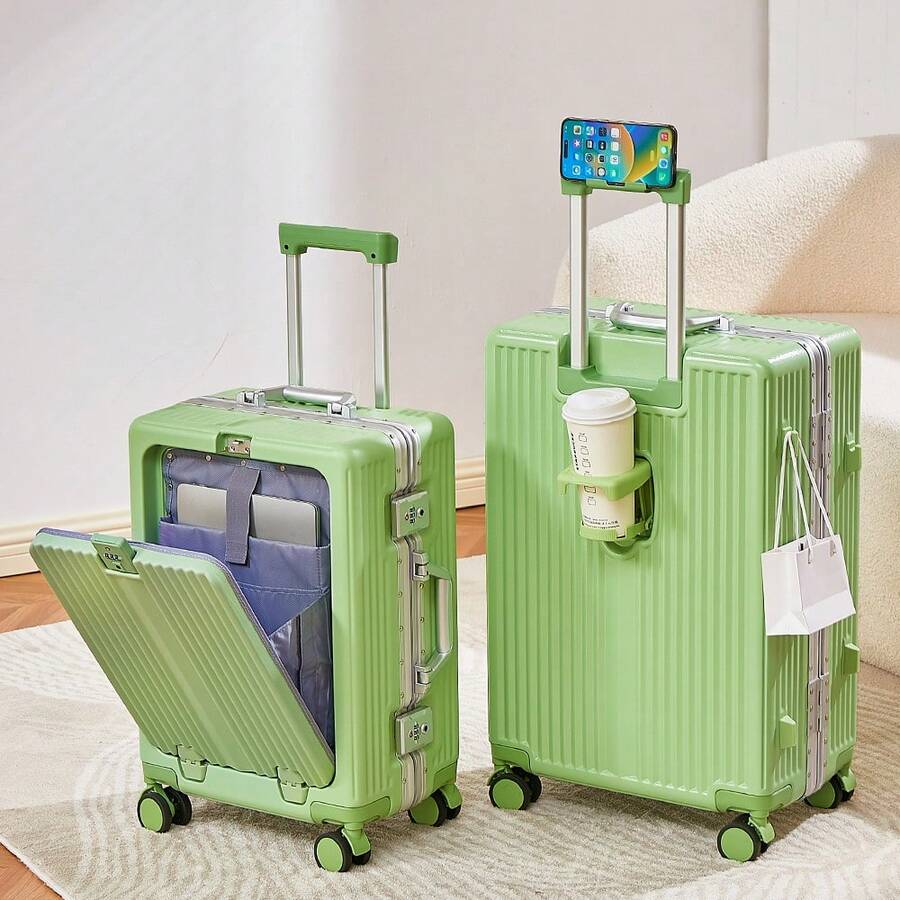 Tidal flash 20/24 Inch Front O - Front Opening Laptop Luggage 24 Inch 评论和价格