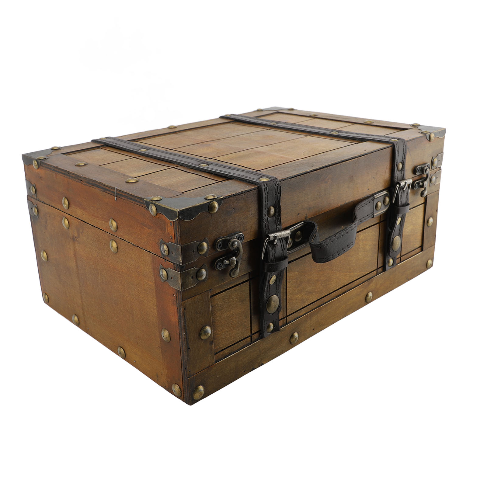 Retro Suitcase Synthetic Wood  - Retro Vintage Trunk Suitcase 评论和价格