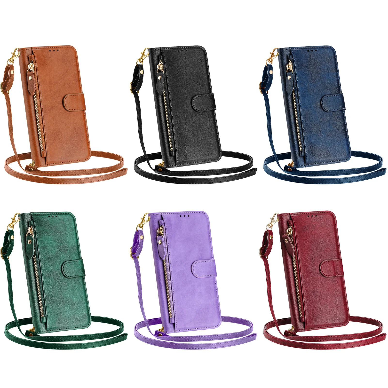 Crossbody Zipper Cards Solt Le - Wallets 评论和价格
