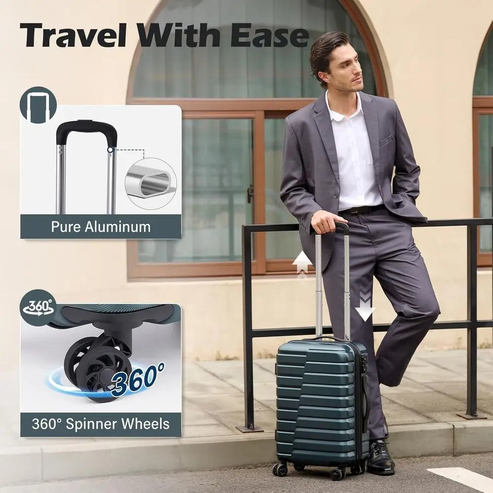 3-Piece Hard Shell Spinner Lug - Expandable Hard Shell Luggage Set 评论和价格