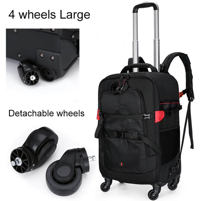 Trolley Photography Backpack P - Foldable Rolling Luggage Bag 评论和价格