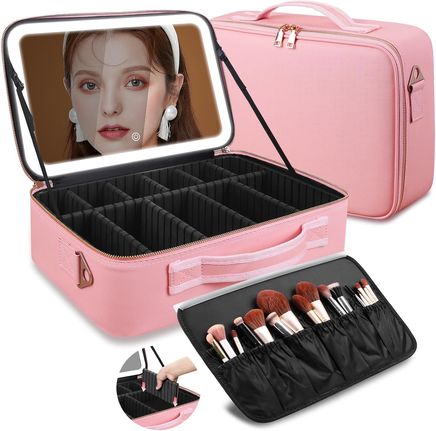 Large Capacity Makeup Bag 15'' - Cosmetic Bags 评论和价格