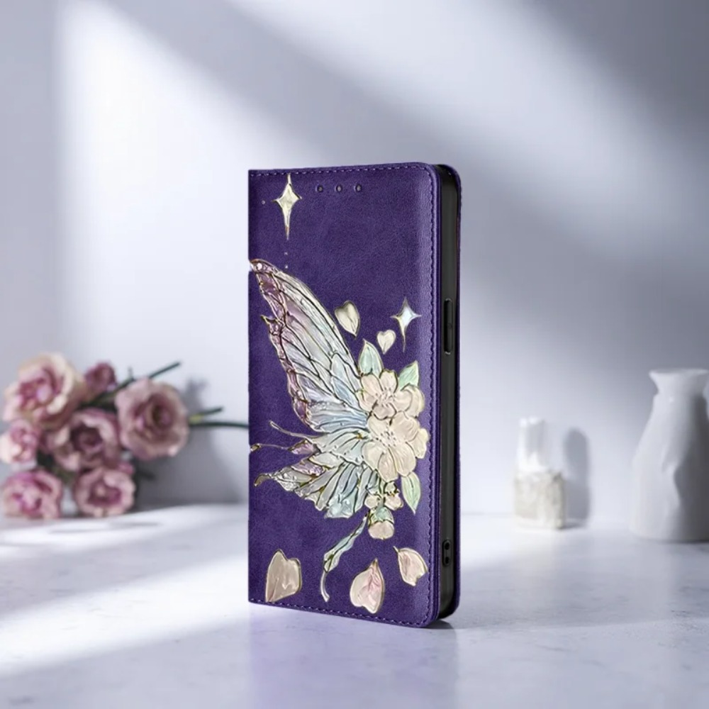 Painted Magnetic Flip Leather  - Wallets 评论和价格